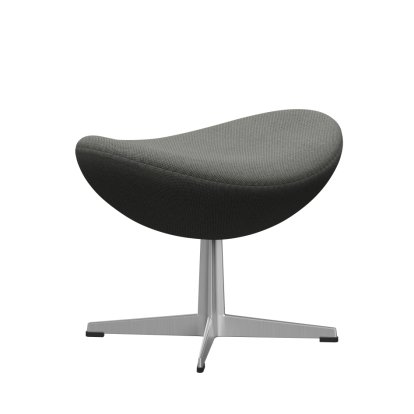 Egg Fußhocker, Re-wool, 158 - Taupe/natural, Satingebürstetes Aluminium