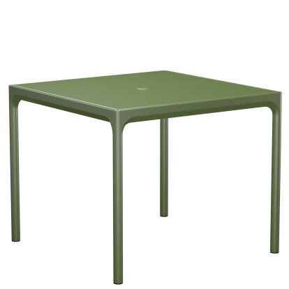 Four Aluminium Tisch, 90 x 90 cm, Olive green