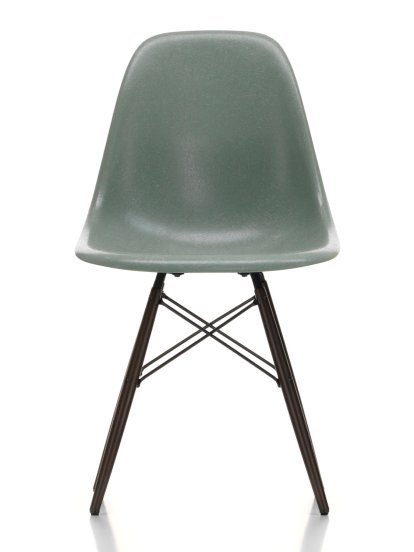 Eames Fiberglass Chair DSW, Eames sea foam green, Ahorn schwarz