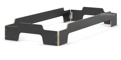 Rolf Heide Stapelliege Komfort, 90 x 200, CPL anthrazit, Ohne Lattenrost