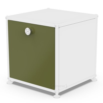 USM Haller Klapptür für USM Haller Regale, 35 cm x 35 cm, Olivgrün RAL 6003