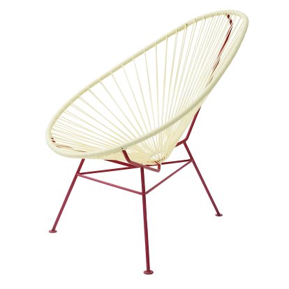 Acapulco Chair Classic, Eggshell / granatrot
