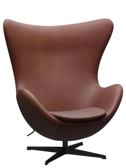 Details Fritz Hansen Egg Chair Anniversary Edition Egg Chair Anniversary Edition, Leder Grace kastanie, Ohne Fußhocker