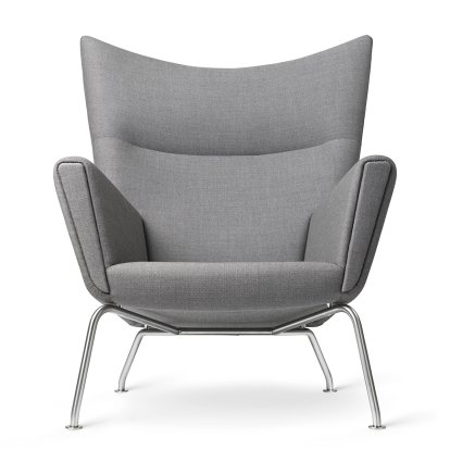 CH445 Wing Chair, Passion - dunkelgrau, Ohne Fußhocker