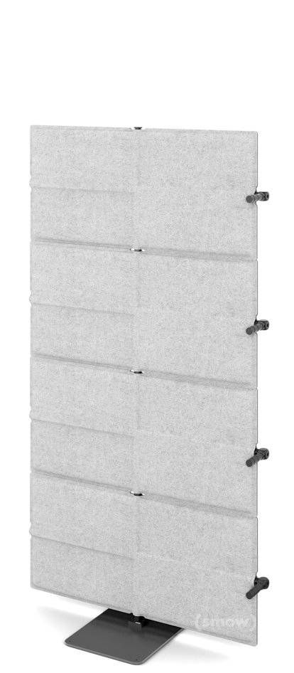 USM Privacy Panels Akustikwand Anbauelement, Mit Eckverbinder (für 90° Winkel), 1,44 m (4 Elemente), Hellgrau