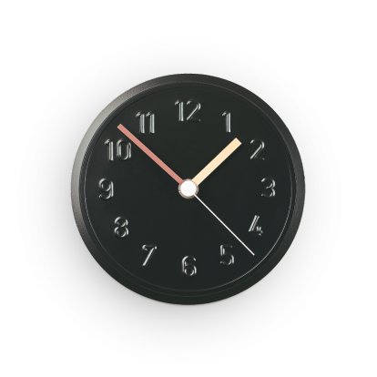 Wanduhr Alu Alu, Schwarz