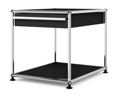 USM Haller Beistelltisch mit Schublade, Graphitschwarz RAL 9011