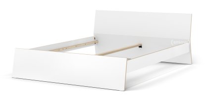 Stockholm Bett, 160 x 200 cm, Weiß, Mit Kopfteil, Ohne Lattenrost