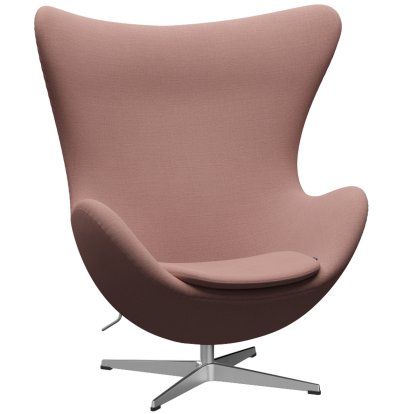 Egg Chair, Christianshavn, Christianshavn 1131 - Orange/Red, Satingebürstetes Aluminium, Ohne Fußhocker