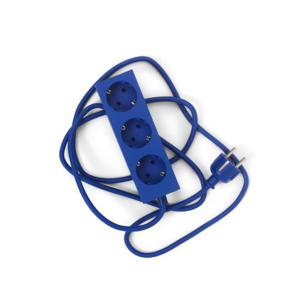 Power Bar / Beam Steckdosenleiste, 3 Steckdosen, Ultra marine, 5 m