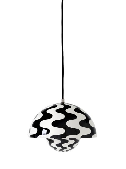 Flowerpot VP1 Pendelleuchte, Black/white