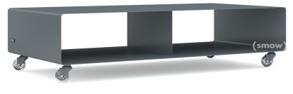 TV Lowboard R 200, Einfarbig, Basaltgrau (RAL 7012), Transparentrollen