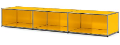 USM Haller Lowboard XL, individualisierbar, Goldgelb RAL 1004, Offen, 50 cm