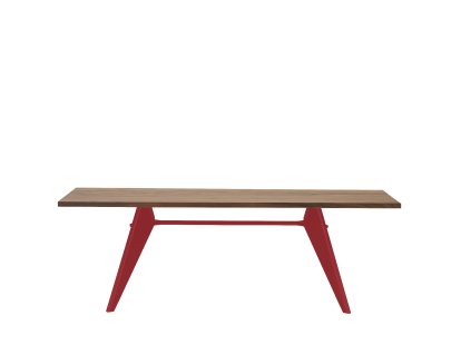 EM Table, 220 x 90 cm, Amerikanischer Nussbaum massiv, geölt, Japanese red