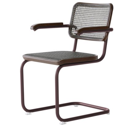 S 64 V Dark Melange Freischwinger, Kastanie