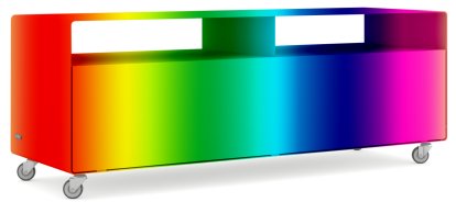 TV Lowboard R 109, Zweifarbig, Wunschfarbe zweifarbig (RAL Classic), Industrierollen