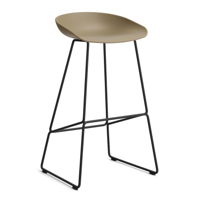 About A Stool AAS 38, Barvariante: Sitzhöhe 74 cm, Stahl pulverbeschichtet schwarz, Clay 2.0