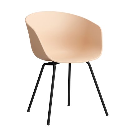 About A Chair AAC 26 Armlehnstuhl, Pale peach 2.0, Stahl pulverbeschichtet schwarz