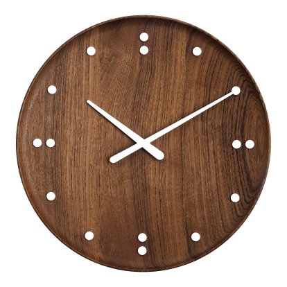 FJ Wanduhr, Ø 35 cm, Teak natur