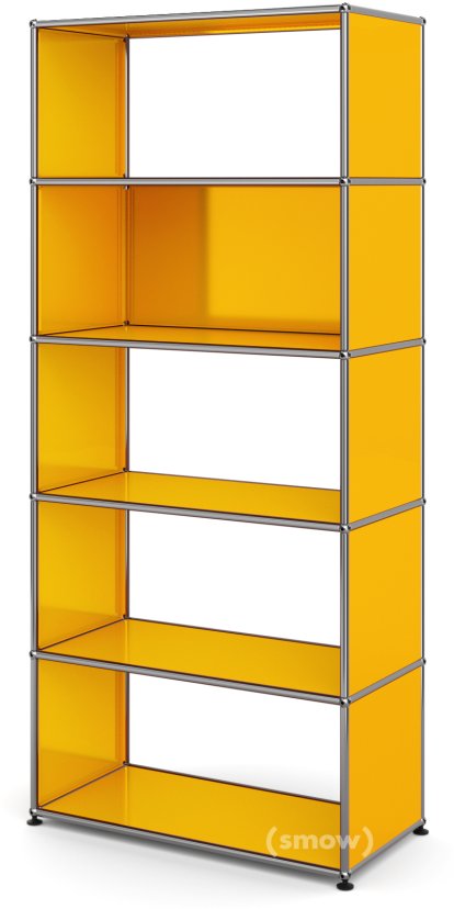 USM Haller Wohnzimmer Regal M, 1 Rückwand, Goldgelb RAL 1004
