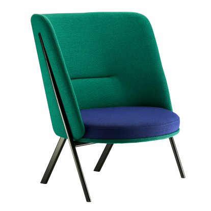 D70, Stoff Arco - cobalt/garden, Schwarz