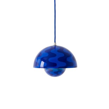 Flowerpot VP1 Pendelleuchte, Cobalt blue/twilight blue