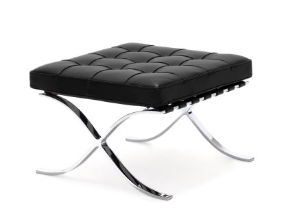 Barcelona Hocker Relax, Leder Venezia - schwarz