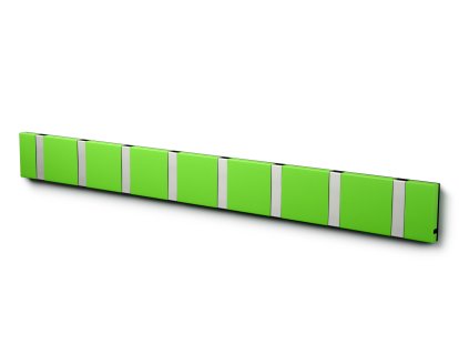 Knax, 8 Haken, Aluminium, MDF lime lackiert