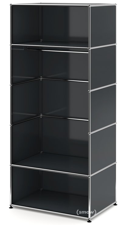 USM Haller Garderobe M mit Kleiderstange Typ II, Anthrazitgrau RAL 7016