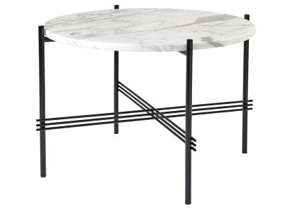TS Coffee Table, Ø 55 x H 41 cm, Weiß, Schwarz