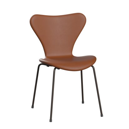 Serie 7 Stuhl 3107 mit Vollpolsterung, Walnut, Brown bronze