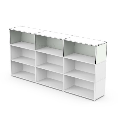 USM Haller Anbaupaket Vertikal 3, Lichtgrau RAL 7035, 35 cm