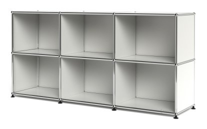 USM Haller Sideboard 50, individualisierbar, Reinweiß RAL 9010, Offen, Offen