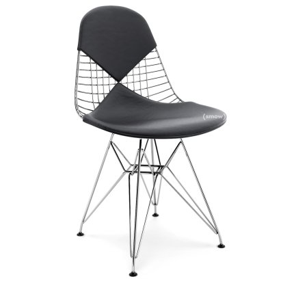 Kissen für Wire Chair (DKR/DKW/DKX/DKL/LKR), Sitz- und Rückenkissen (Bikini), Leder (Standard), Asphalt