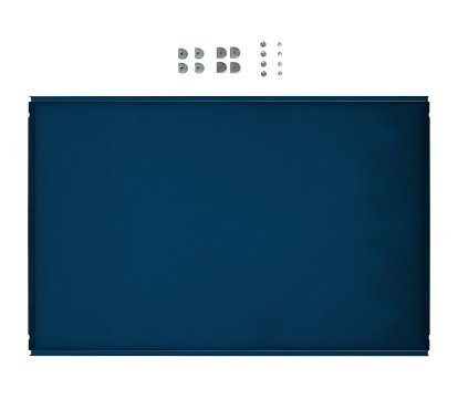 USM Haller Metall-Zwischentablar für USM Haller Regale, Stahlblau RAL 5011, 75 cm x 50 cm