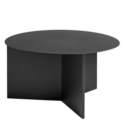 Slit Beistelltisch Metall, H 35,5 x Ø 65 cm, Black powder coated