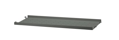 String System Metallboden, 58 x 20 cm, Kante niedrig, Dunkelgrau