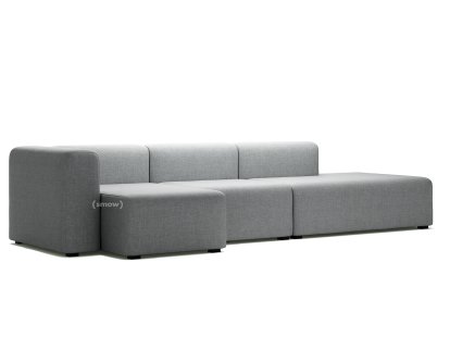 Mags Sofa mit Récamière, Armlehne links, Hallingdal - hellgrau
