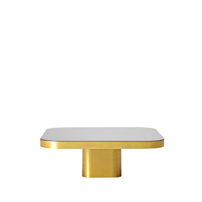 Bow Coffee Table, Messing natur, H 25 x B 70 x T 70