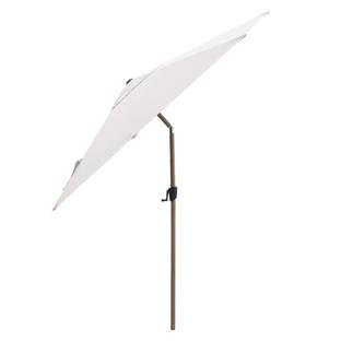 Sunshade Sonnenschirm, Wood look - Dusty white