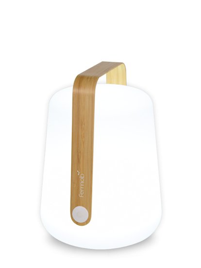 Balad Leuchte, Klein (25 cm) mit Kerzenlicht-Flackermodus, Bambus