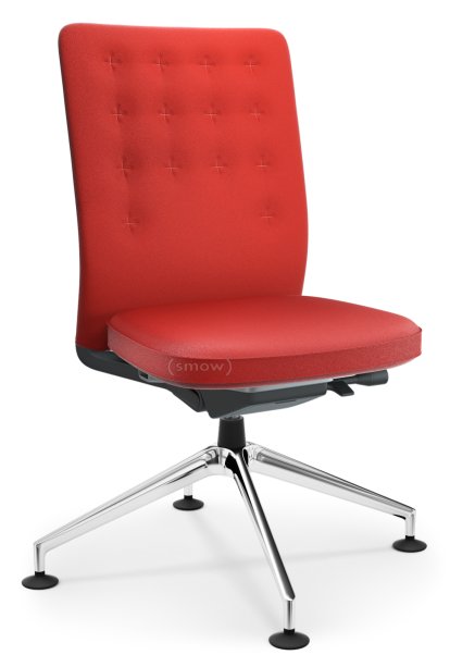 ID Trim Conference, Mit Lumbalstütze, Ohne Armlehnen, Basic dark, Sitz und Rücken Plano, Poppy red