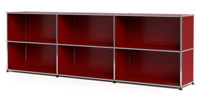 USM Haller Sideboard XL, individualisierbar, USM rubinrot, Offen, Offen