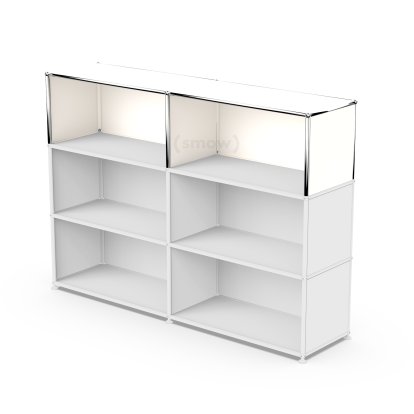 USM Haller Anbaupaket Vertikal 2, Reinweiß RAL 9010, 35 cm