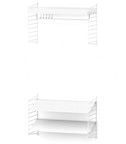 String System Garderobe, Variante 1 (B 80cm), Weiß