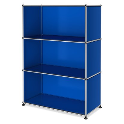 USM Haller Highboard M, individualisierbar, Enzianblau RAL 5010, Offen, Offen, Offen