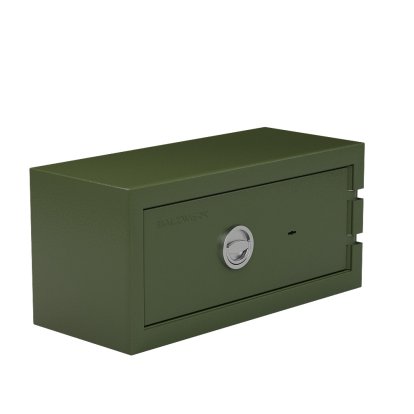 Balzsafe CONNECT Tresor für USM Haller Regale, 75 cm x 35 cm x 35 cm, Olivgrün RAL 6003, Schlüsselschloss