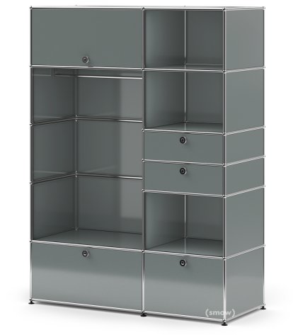 USM Haller Garderobenschrank Typ I, Mittelgrau RAL 7005