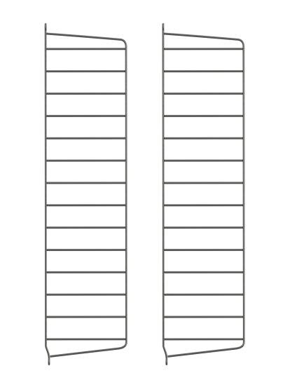 String System Wandleiter, 2er Set, 75 x 20 cm, Dunkelgrau