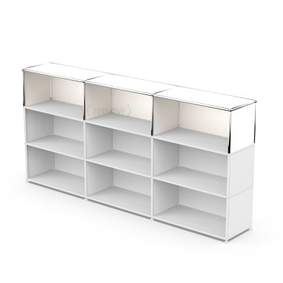 USM Haller Anbaupaket Vertikal 3, Reinweiß RAL 9010, 35 cm